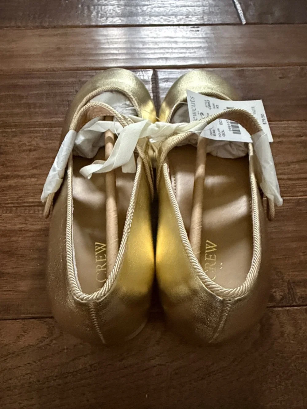 Crewcuts Girls' metallic low-heel Mary Janes in Gold size 3
